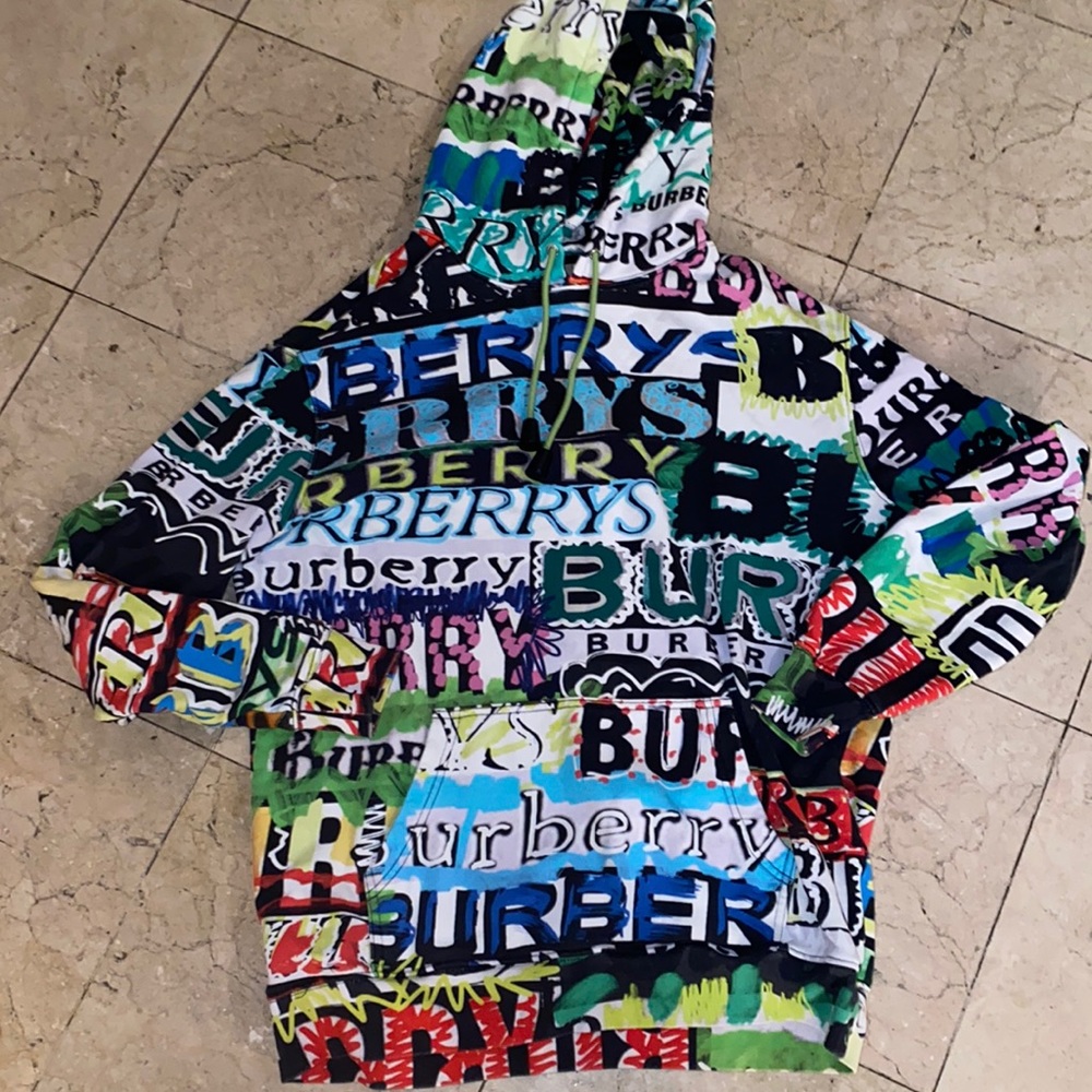 Men’s Burberry size small multicolor hoodie